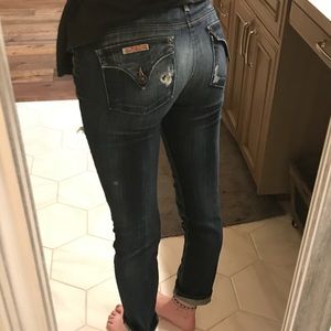 HUSDON DARK WASH SKINNY CROP 💙🖤💙